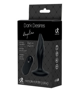 Анальный вибратор Dreamtoys Dark Desires с пультом, черный, 14 х 4 см - No Taboo