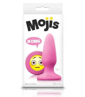 Анальная пробка NS Novelties, M, Mojis OMG розовая 3.7 х 10.5 см - No Taboo