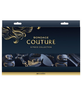 Набор для БДСМ Bondage Couture 6 предметов, синий - No Taboo