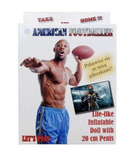 Секс-кукла American Footballer, 1 отверстие, коричневая, 160 см - No Taboo