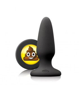 Анальная пробка NS Novelties, M, Mojis SHT черная 3.7 х 10.5 см - No Taboo