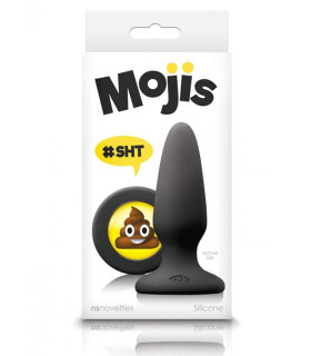 Анальная пробка NS Novelties, M, Mojis SHT черная 3.7 х 10.5 см - No Taboo