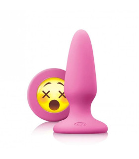 Анальная пробка NS Novelties, M, Mojis WTF розовая 3.7 х 10.5 см - No Taboo