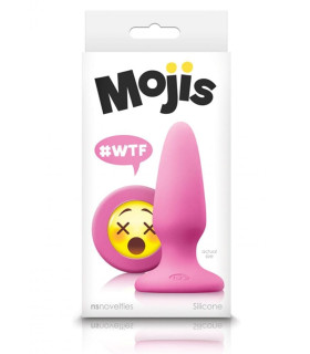 Анальная пробка NS Novelties, M, Mojis WTF розовая 3.7 х 10.5 см - No Taboo