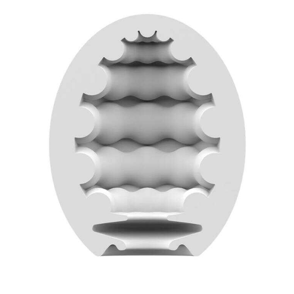 Мастурбатор-яйцо Satisfyer Egg Riffl самосмазывающийся, белый, 6 х 4,5 см (53848), zoom