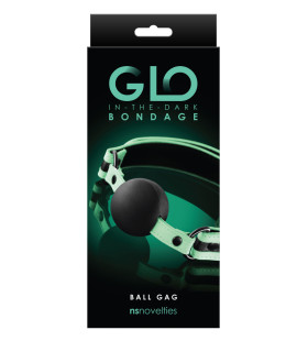 Кляп-кулька NS Novelties, що світиться, білий, 4.4 см - No Taboo