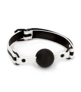 Кляп-кулька NS Novelties, що світиться, білий, 4.4 см - No Taboo