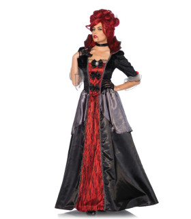 Костюм графини Leg Avenue Blood Countess, M, с кружевом, черно-красный - No Taboo