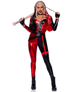 Сексуальный костюм Leg Avenue Harley Q, S, 2 предмета, красно-черный - No Taboo