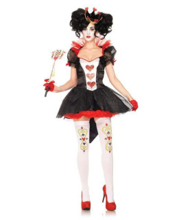 Костюм Королевы Червей Leg Avenue, L, Royal Queen, 2 предмета, красно-черный - No Taboo