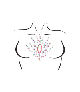 Самоклеящиеся стразы для тела со звездами Leg Avenue, O/S, разноцветные - No Taboo