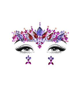 Блискуча маска зі страз Leg Avenue, O/S, фіолетова - No Taboo