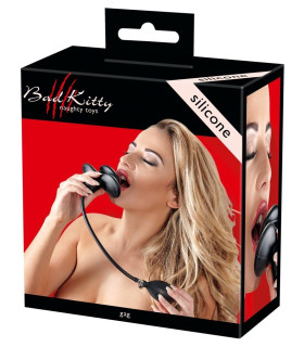 Кляп з накачуванням Bad Kitty, чорний, 12 х 5.5 см - No Taboo