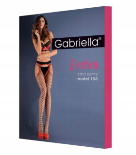 Сексуальные колготы Gabriella, OS, в крупную сетку, с интимным вырезом и открытыми бедрами, черные - No Taboo