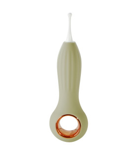 Вибратор для клитора Sweet Em Vibe Pen с тремя насадками, серый, 14.5 х 4.2 см - No Taboo