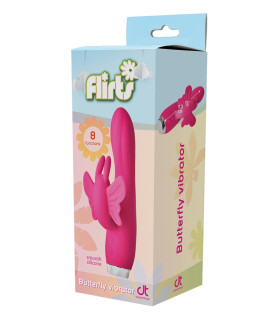 Вібратор-кролик Dream Toys FlirtsButterfly, рожевий, 17 х 3 см - No Taboo