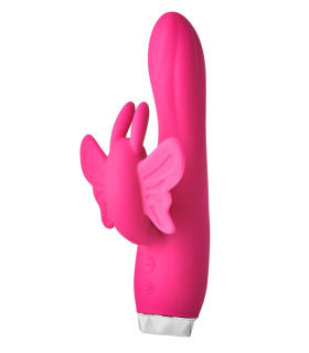 Вібратор-кролик Dream Toys FlirtsButterfly, рожевий, 17 х 3 см - No Taboo