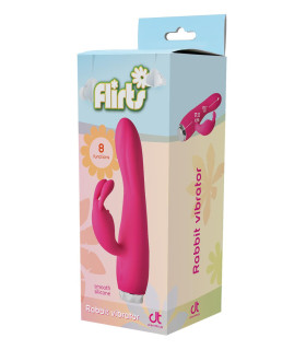 Вібратор-кролик Dream Toys Flirts, рожевий, 17 х 3 см - No Taboo