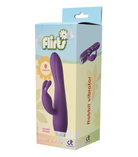 Вібратор-кролик Dream Toys Flirts, фіолетовий, 17 х 3 см - No Taboo