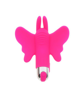 Вибратор на палец бабочка Butterfly Pleaser розовый, 10.5 х 8.5 см - No Taboo
