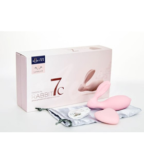 Вибратор-кролик с дистанционным пультом Rabbit 7C Wowyes, розовый - No Taboo