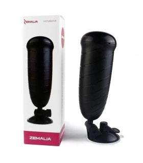 Мастурбатор-вагіна в колбі на присосці Zemalia бежевий, 20.3 х 5 см - No Taboo