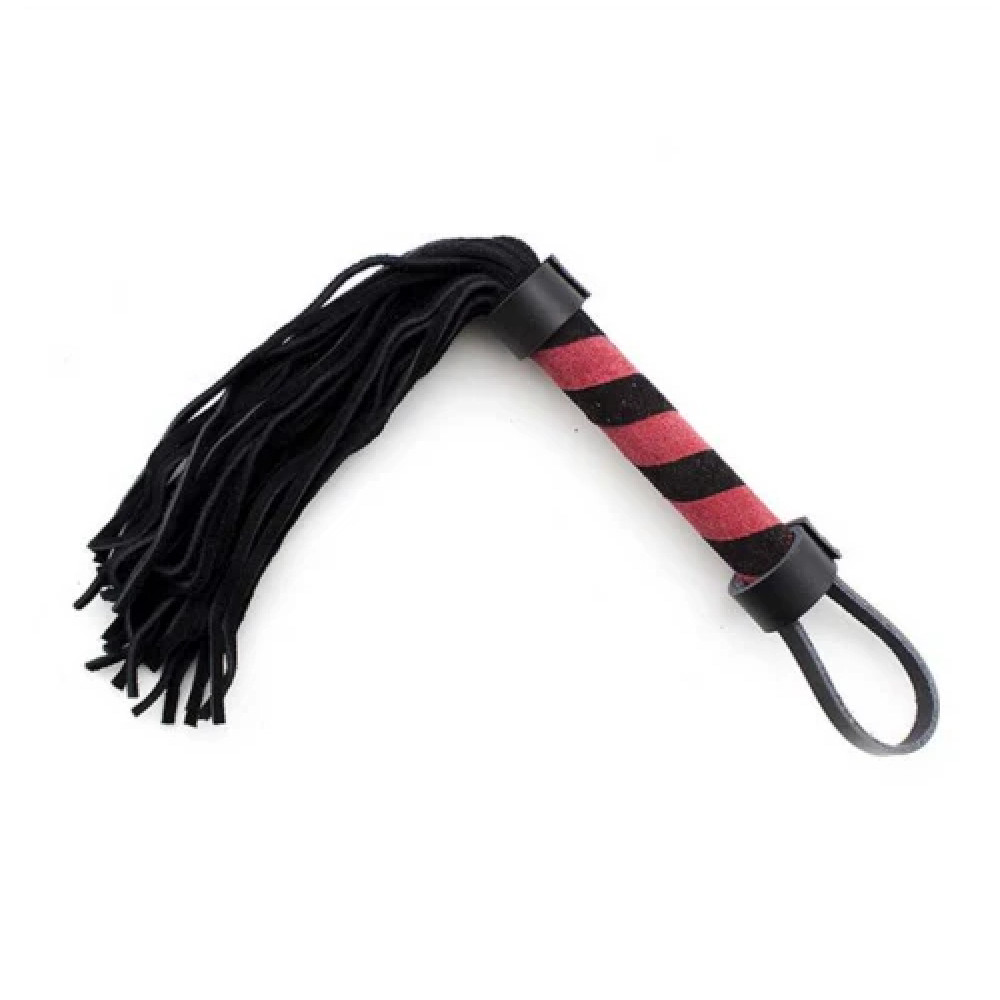 Флогер замшевый IDEA SM в полоску, черно-красный, 44 см (205313), zoom