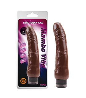 Вибратор реалистичный Chisa Real Touch XXX Mambo Vibe коричневый, 22.5 х 3.4 см - No Taboo