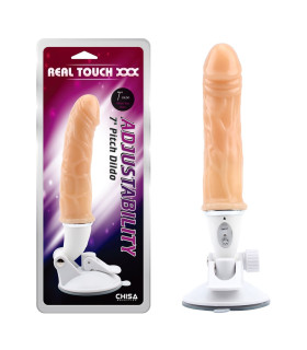 Вибратор реалистичный Chisa Adjustability-Pitch Dildo на регулируемой присоске, бежевый, 23 х 3.5 см - No Taboo