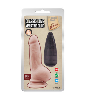 Вибратор реалистичный на присоске Сhisa Classic Love с проводным пультом, бежевый, 20 х 4 см - No Taboo