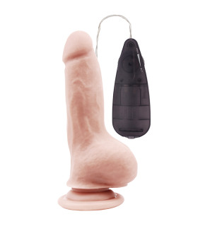 Вибратор реалистичный на присоске Сhisa Classic Love с проводным пультом, бежевый, 20 х 4 см - No Taboo