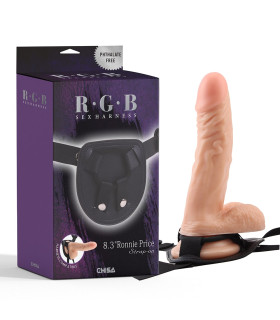 Страпон із реалістичною насадкою Chisa R.G.B бежевий, 21 х 4 см - No Taboo