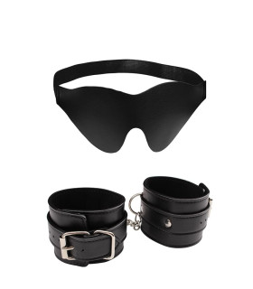 Набір для БДСМ маска та наручники Chisa Behave Luxury Fetish чорний - No Taboo