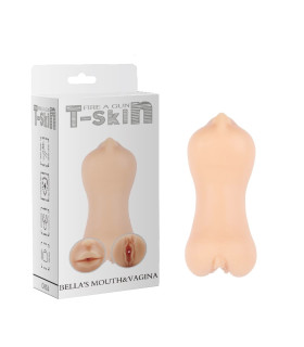 Мастурбатор двухсторонний Chisa T-Skin бежевый, 17.5 х 7.7 см - No Taboo