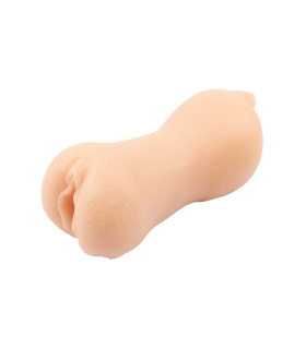 Мастурбатор двухсторонний Chisa T-Skin бежевый, 17.5 х 7.7 см - No Taboo