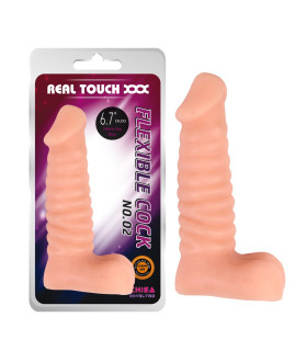 Фалоімітатор реалістичний, рельєфний, Chisa Real Touch, бежевий, 16.4 х 4 см - No Taboo