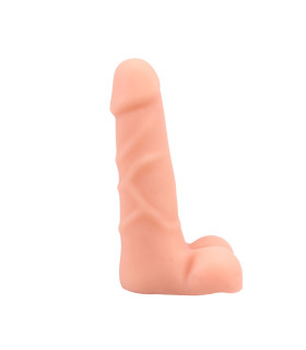 Реалістичний фалоімітатор Chisa Real Touch з мошонкою, бежевий, 16.4 х 4 см - No Taboo