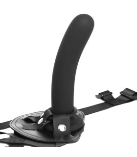 Страпон нереалистичный на трусиках Chisa R.G.B Sex Harness, с кольцевым крепление, черный, 17.8 х 3.5 см - No Taboo