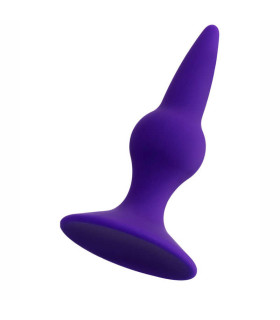 Анальна пробка на присосці фіолетова, 10.5 х 3 см - No Taboo