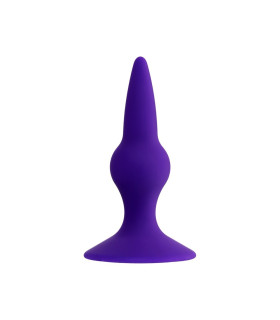 Анальна пробка на присосці фіолетова, 10.5 х 3 см - No Taboo