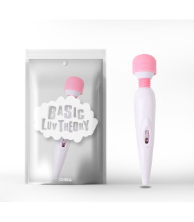 Вибратор микрофон Chisa Basic Luv Theory с гибкой шейкой, бело-розовый, 18.4 х 3.4 см - No Taboo