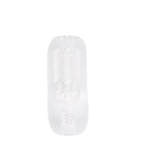 Мастурбатор нереалистичный Palm Stroker No.4 с отверстием для вибропули, прозрачный, 12.5 см х 5.3 см - No Taboo