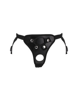 Трусики для страпону Chisa, з кільцевим кріпленням, чорні - No Taboo