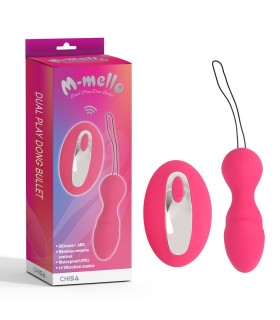 Виброяйцо с пультом дистанционного управления M-Mello Chisa, розовое, 10 х 3.4 см - No Taboo