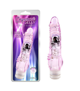 Вібратор реалістичний з рельєфом Chisa Crystal Jellie фіолетовий, 21 х 3.7 см - No Taboo