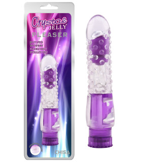 Вібратор із рельєфом Jellie Pleaser, фіолетовий, 16.2 см х 3 см - No Taboo