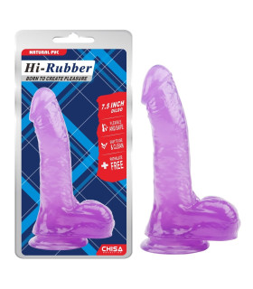 Фалоімітатор реалістичний на присосці Chisa фіолеетовий, 19.5 см х 4.3 см - No Taboo