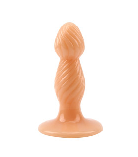 Анальная пробка рельефная, размер L, Chisa бежевая, 14.5 х 3.9 см - No Taboo