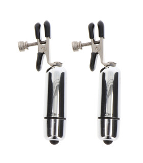 Зажимы на соски с вибрацией Taboom серебристые - No Taboo