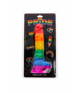 Фаллоимитатор реалистичный на присоске Rainbow Lover разноцветный, 18 х 3 см - No Taboo